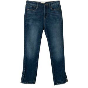 Driftwood Blue Amelia Studded Slit Hem Jeans 27